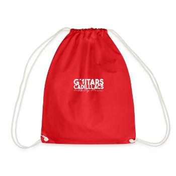 Guitars Cadillacs Hillbilly Music - Country songs - Drawstring Bag - red - Front