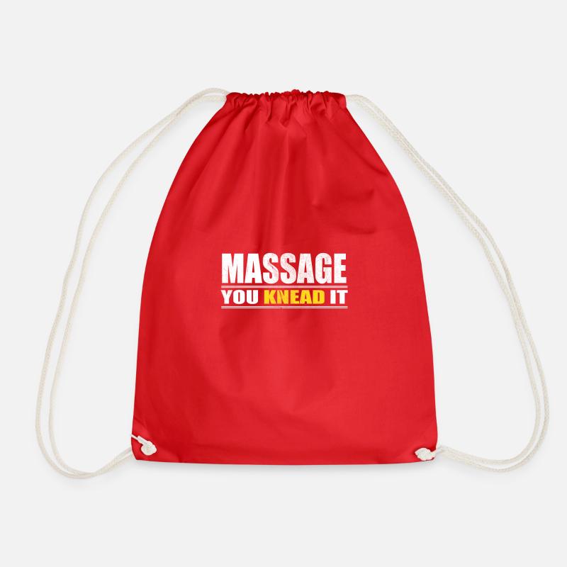Massage You Knewd It - MassageTherapist Gift - Drawstring Bag - red