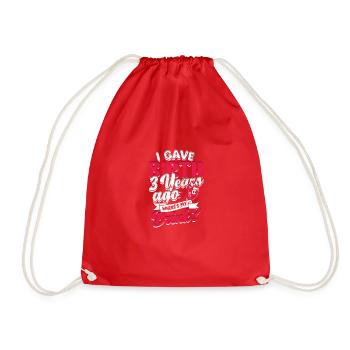 J’ai accouché il y a 3 ans - drôle - Sac de sport léger - rouge - Devant