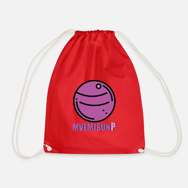 Planet 'Pluto' T-Shirt - Turnbeutel - Rot