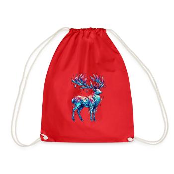 Crystal Deer Magical World of Colors - Drawstring Bag - red - Front