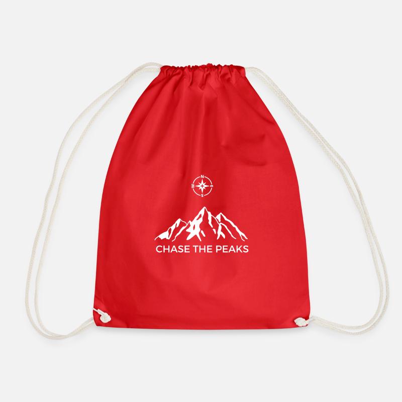 Mountain Clothing | Chase the Peaks - Drawstring Bag - red