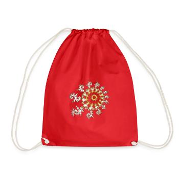 Mandelbrot quantity (math) - Drawstring Bag - red - Front
