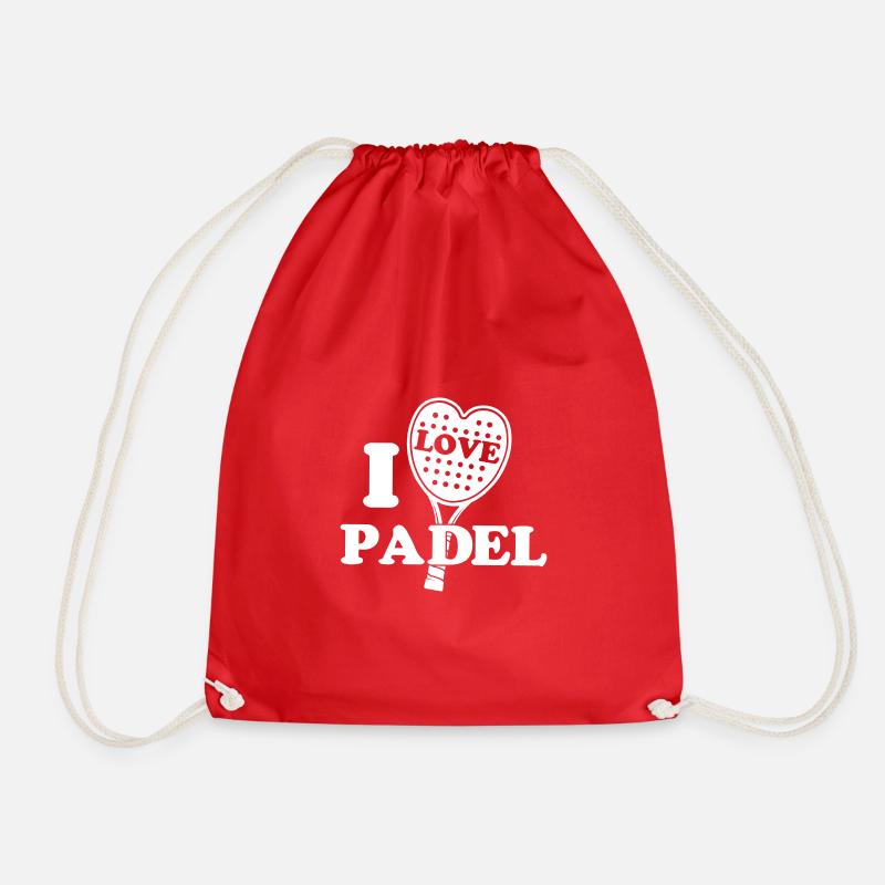 Ich liebe Padel - Turnbeutel - Rot