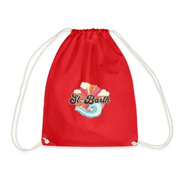 Saint Barthélemy Rétro Plages des années 80 - Sac de sport léger - rouge - Devant