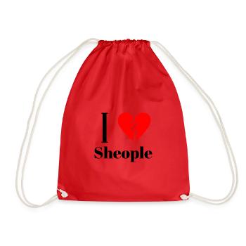 Déclaration de conception ironique de Sheople - Sac de sport léger - rouge - Devant
