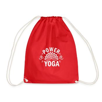 Power Yoga Energie Sport Spruch Spiritual Love Nam - Turnbeutel - Rot - Vorne