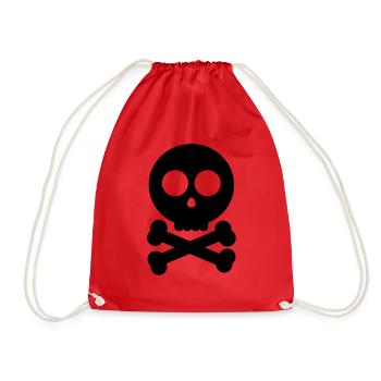 skull_face_f1 - Sac de sport léger - rouge - Devant