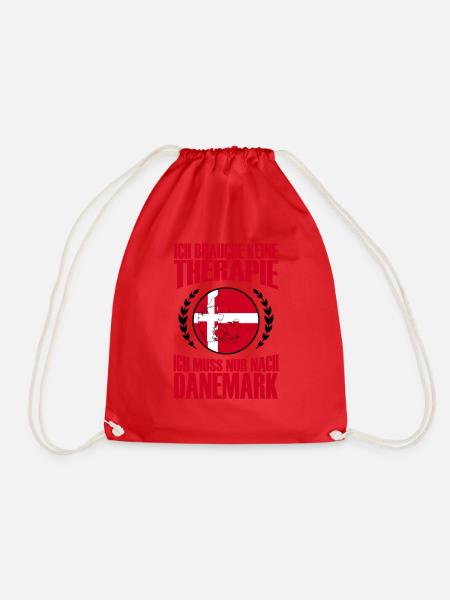 Therapie Danemark Geschenk Spruch Nord - Turnbeutel - Rot