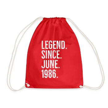 Légende depuis juin 1986 - Sac de sport léger - rouge - Devant