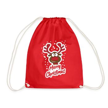 merry christmas - Turnbeutel - Rot - Vorne