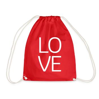 Love Favorite Person Heart Sweetheart - Drawstring Bag - red - Front