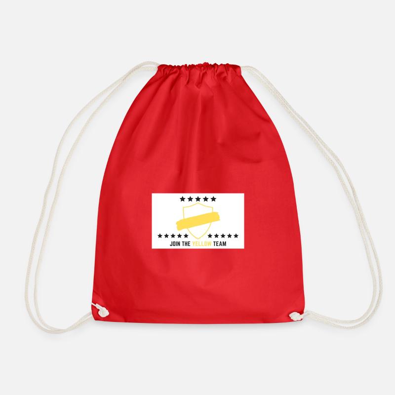 JOIN THE YELLOW TEAM // WHITE VERSION - Turnbeutel - Rot