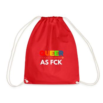 Queer homosexuell LGBTQ transgender schwul lesbe - Turnbeutel - Rot - Vorne