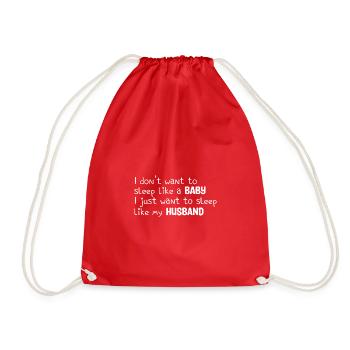 Funny sayings and quotes - Drawstring Bag - red - Front