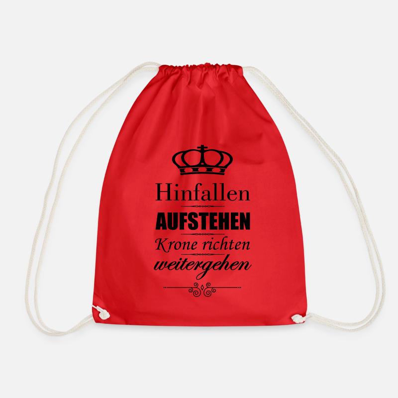hinfallen krone richten - Turnbeutel - Rot