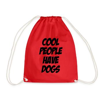 Les gens cool ont des chiens - Sac de sport léger - rouge - Devant