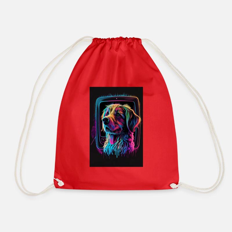 Rainbow Hund Phone Case Edition - Turnbeutel - Rot