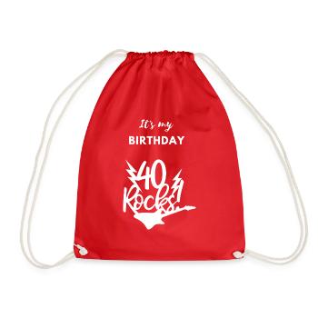 It s my 40th Birthday - Turnbeutel - Rot - Vorne