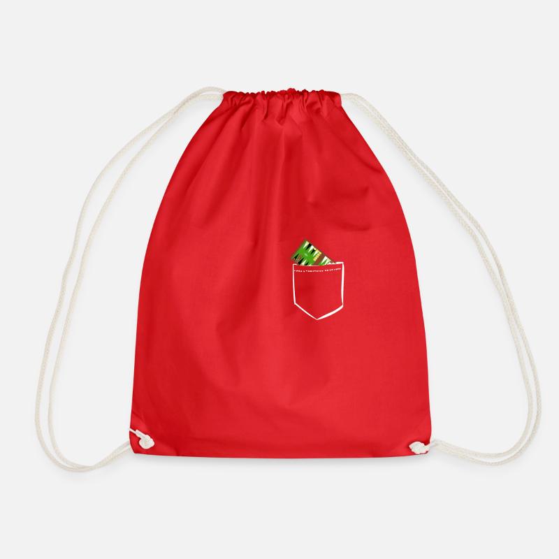 Pocket Backgammon Tasche Brettspiele Geschenke - Turnbeutel - Rot
