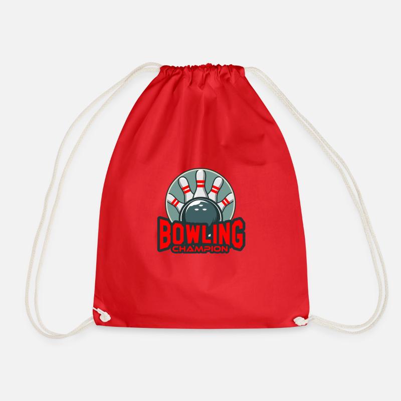 Bowling bowling - Drawstring Bag - red