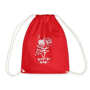 DONT BE SAD pic - Drawstring Bag - red - Front