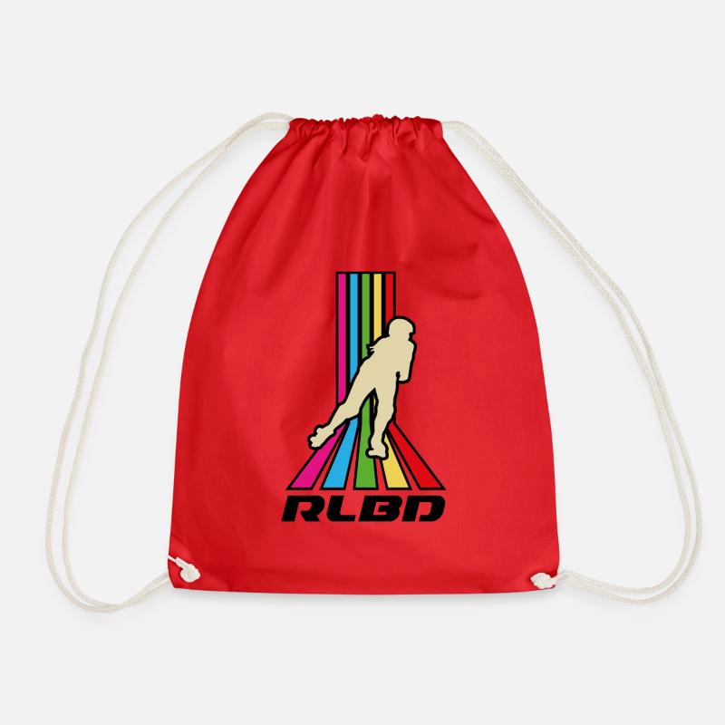Rollerblade rainbow stripes - Turnbeutel - Rot