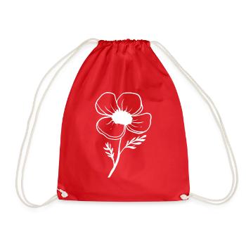 Florist Flower Plant Nature Gardener - Drawstring Bag - red - Front