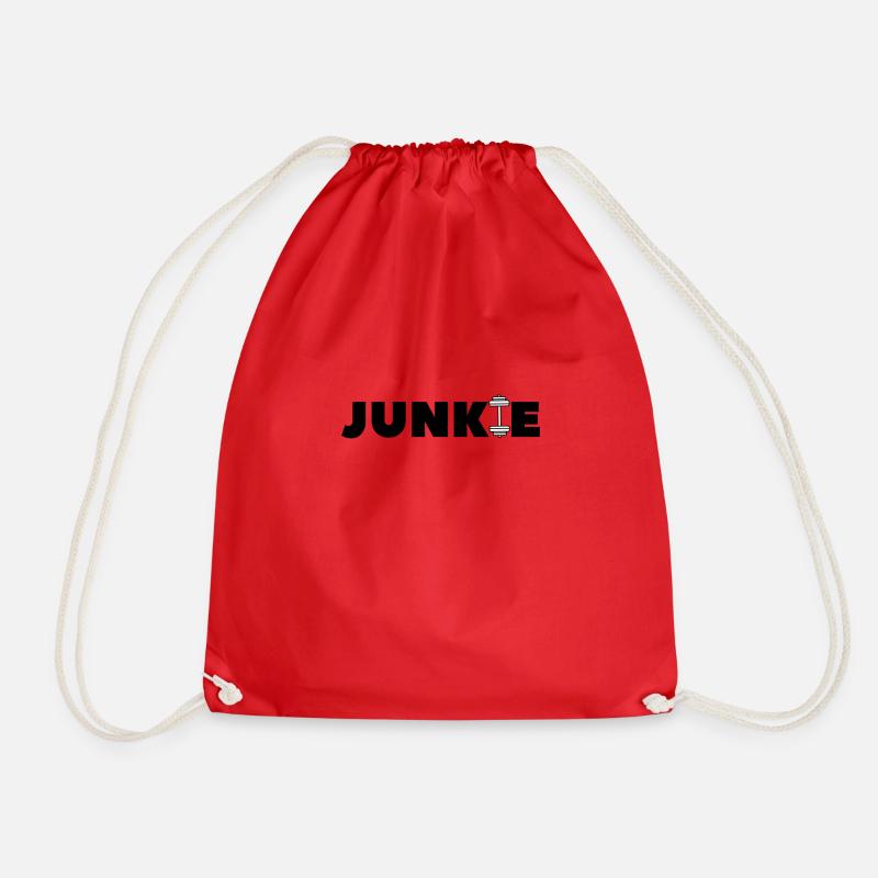 Sport Gym Junkie Geschenkidee - Turnbeutel - Rot