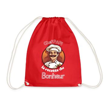Papi Chef Grand-Père Cuisine Recette Gourmet - Sac de sport léger - rouge - Devant