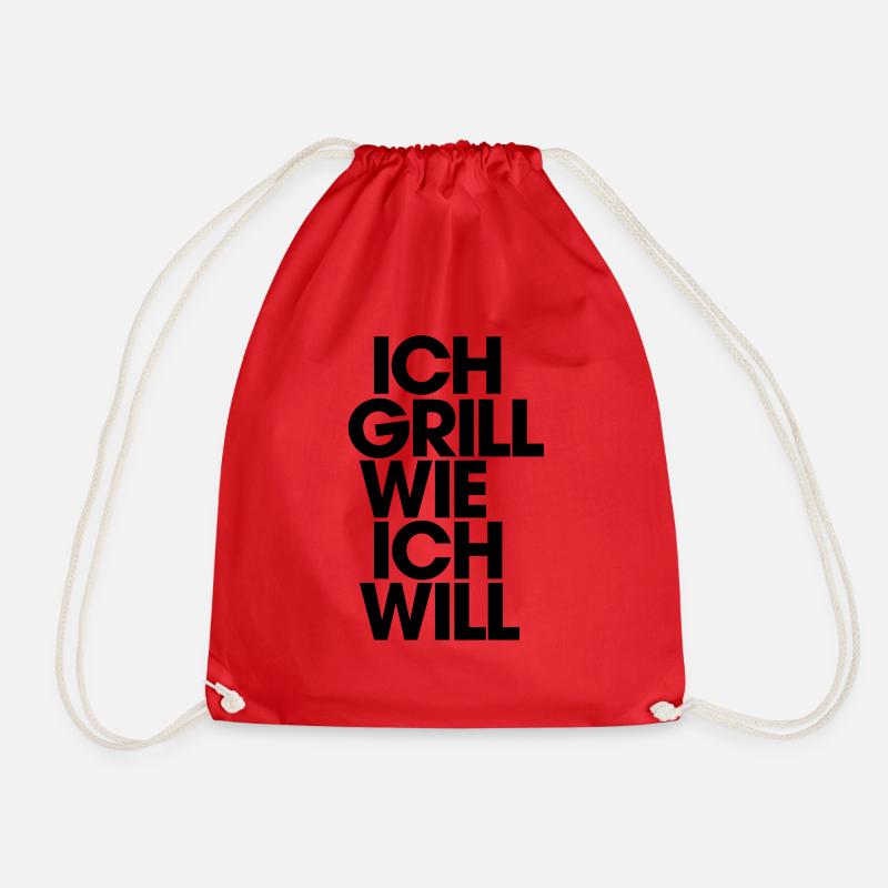 Ich grill wie ich will! - Turnbeutel - Rot