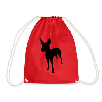 ibizan hound standing straight - Turnbeutel - Rot - Vorne