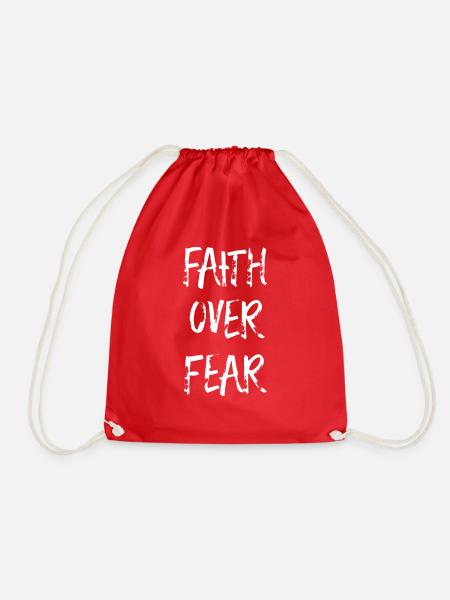 FAITH OVER FEAR - Turnbeutel - Rot