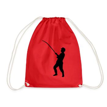 Angeln - Drawstring Bag - red - Front