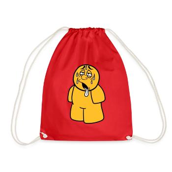 dessin animé dessin animé homme épuisé soleil pluie tr - Sac de sport léger - rouge - Devant