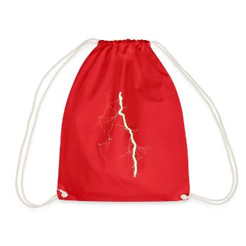 Lightning green - Drawstring Bag - red - Front