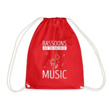 Basson pour basson anches et bassoniste - Sac de sport léger - rouge - Devant