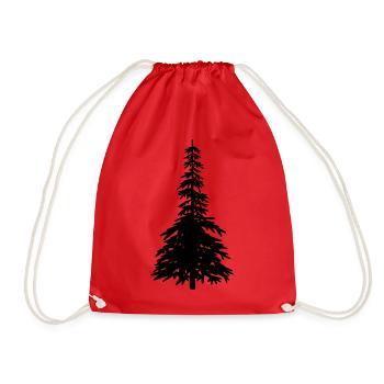 Christmas tree - Drawstring Bag - red - Front