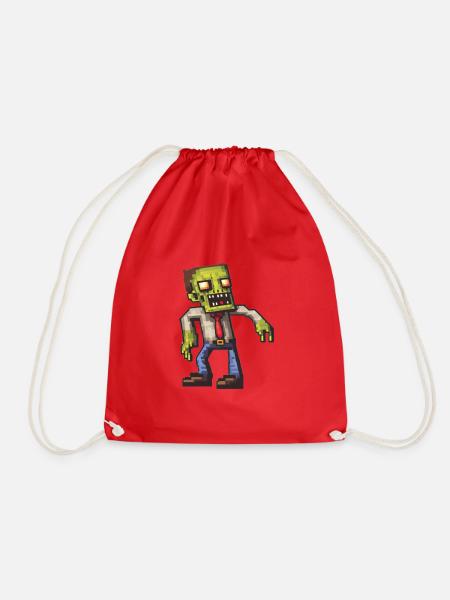 Pixel Zombie - Turnbeutel - Rot