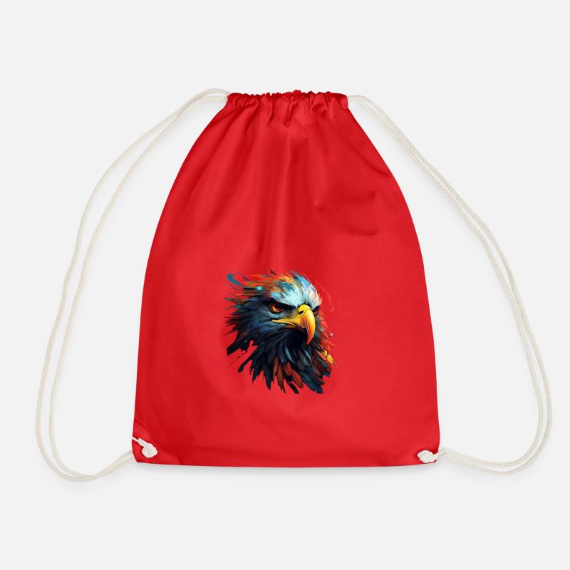 Eagle - Drawstring Bag - red