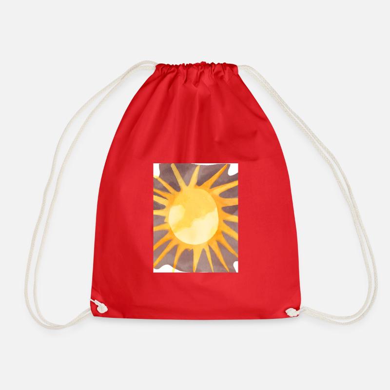 Sun - Drawstring Bag - red