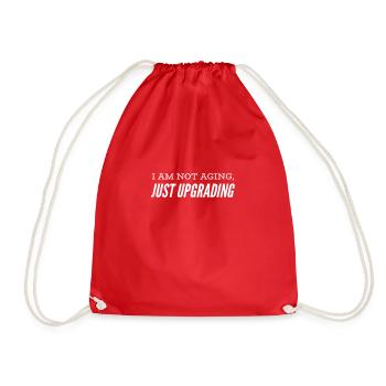 40th Birthday Saying - Drawstring Bag - red - Front