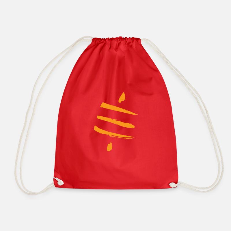 Vintage Bitcoin Crypto Satoshi's Symbol 21 - Drawstring Bag - red