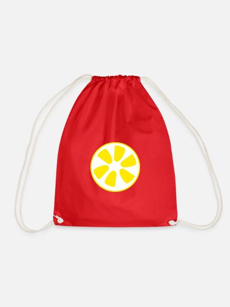 Lemon - Drawstring Bag - red