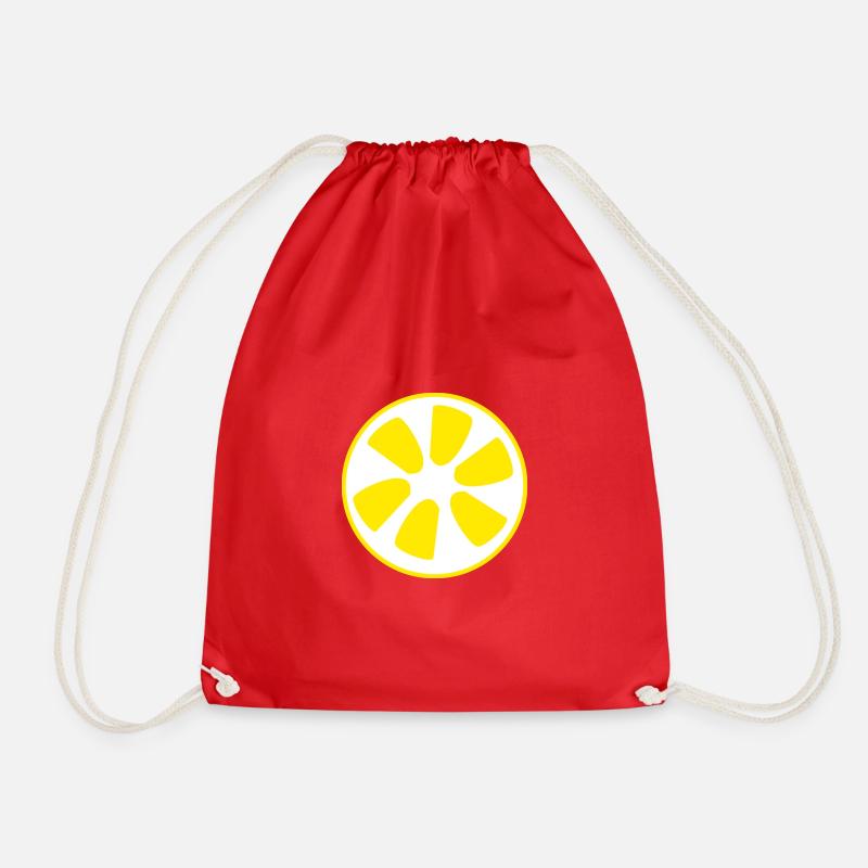 Lemon - Drawstring Bag - red