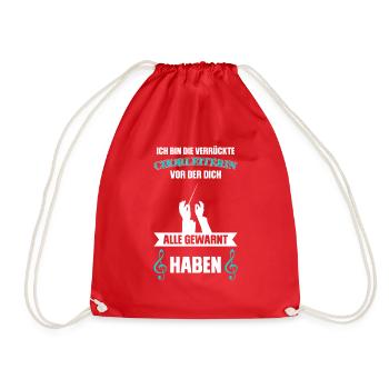 Chorleiterin Beruf Chorsänger Geschenk - Turnbeutel - Rot - Vorne