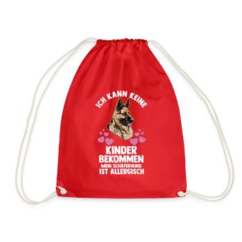 Hund Hundebesitzer Hund Hundehalterin Geschenk - Turnbeutel - Rot - Vorne