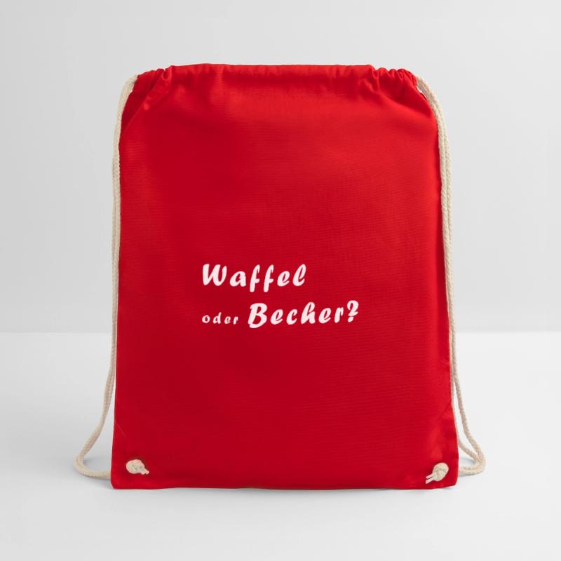 Eisdiele - Waffel oder Becher für's Eis Turnbeutel