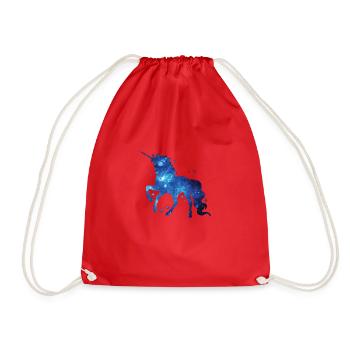 Einhorn Einhorn Einhorn Geschenk Geschenkidee - Turnbeutel - Rot - Vorne