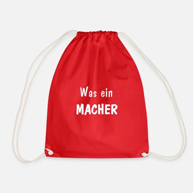 "Was ein Macher" - Jugendwort 2022 - Turnbeutel - Rot